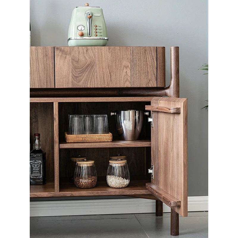 Sophisticated Art Deco Black Walnut Wood Sideboard