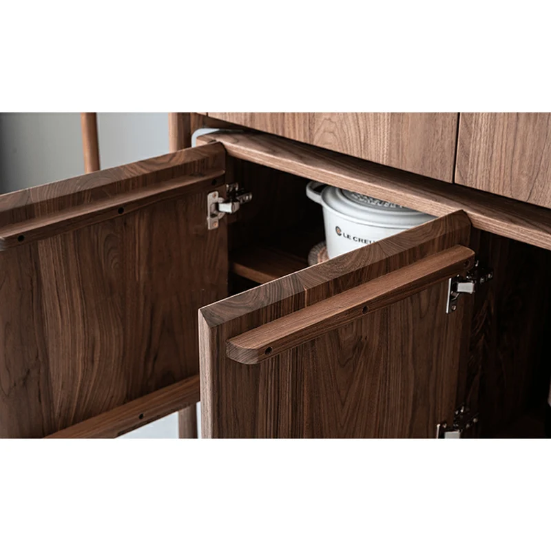 Sophisticated Art Deco Black Walnut Wood Sideboard