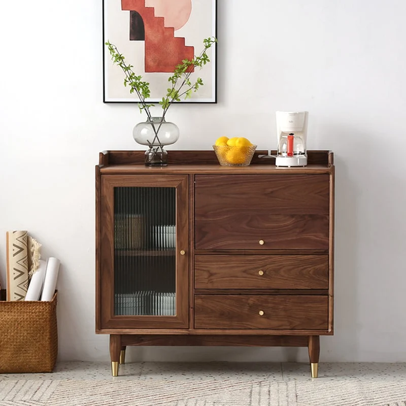 Solid Walnut Wood Kitchen Cabinet (Three Sizes)