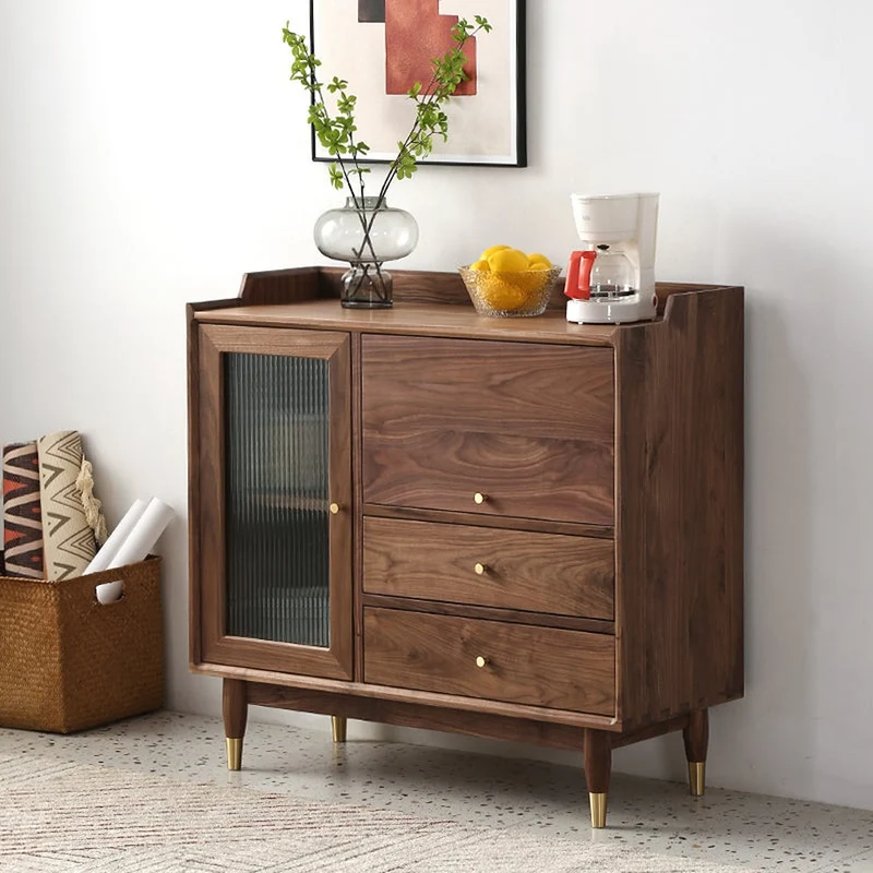 Solid Walnut Wood Kitchen Cabinet (Three Sizes)