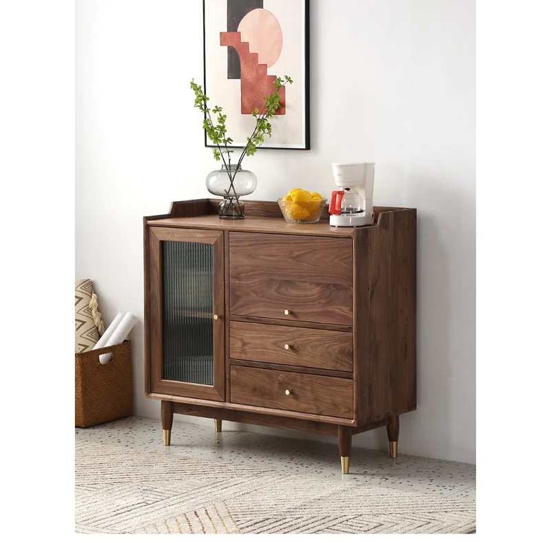 Solid Walnut Wood Kitchen Cabinet (Three Sizes)