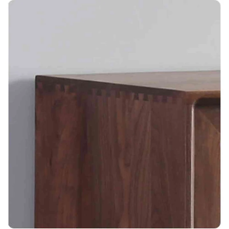 Serenity 3 Snow Glass Walnut Wood Cupboard