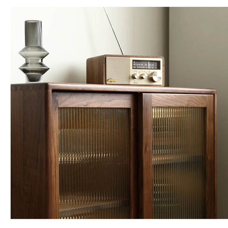 Epic Small Square Walnut Wood Storage Cabinet