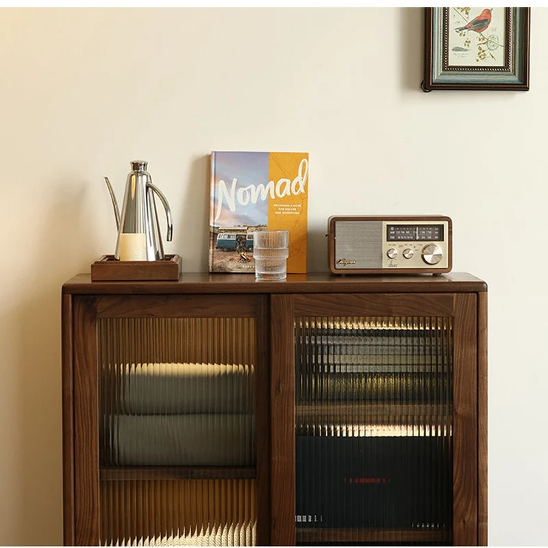 Epic Small Square Walnut Wood Storage Cabinet