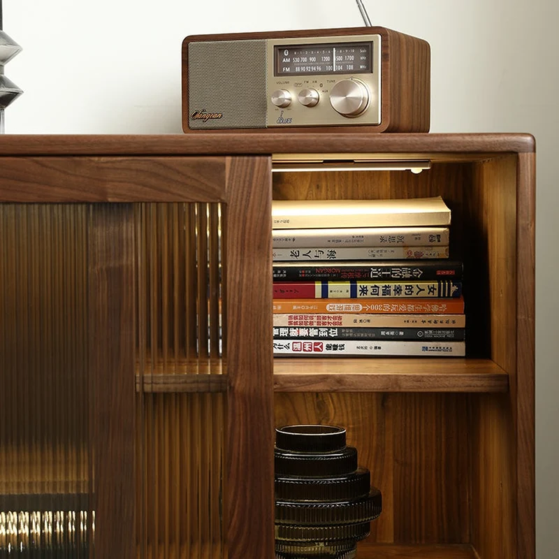 Epic Small Square Walnut Wood Storage Cabinet