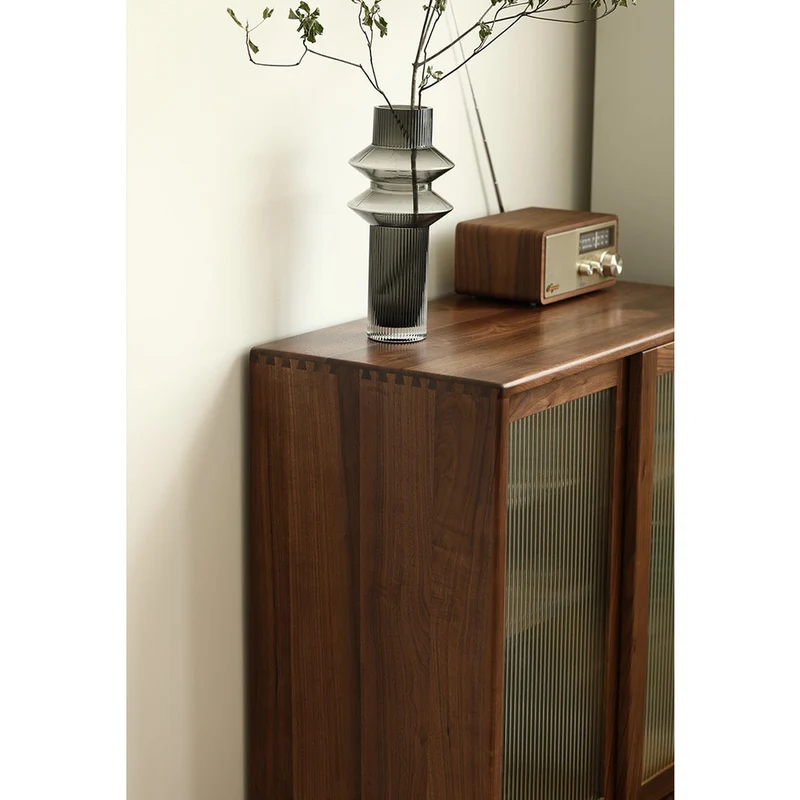 Epic Small Square Walnut Wood Storage Cabinet