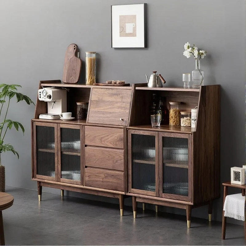 Platform Space Design Walnut Wood Cupboard