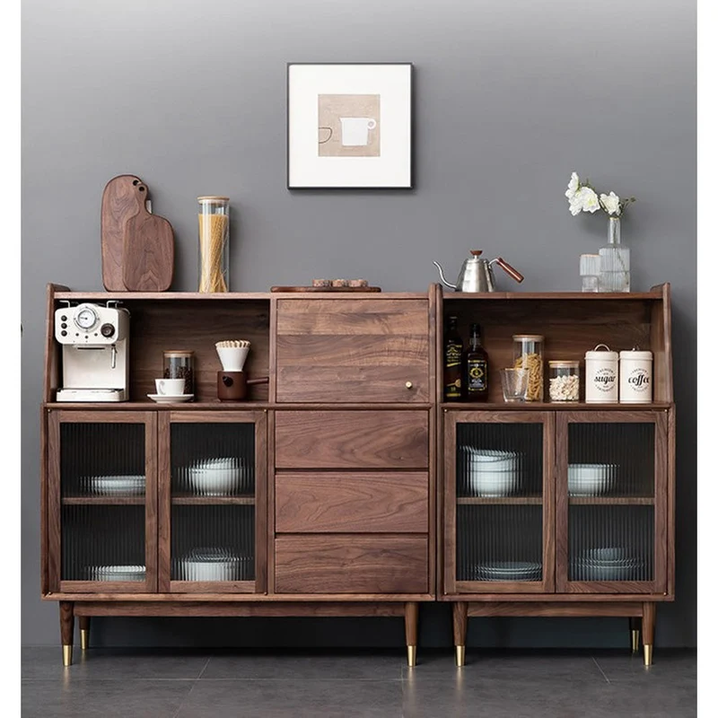 Platform Space Design Walnut Wood Cupboard