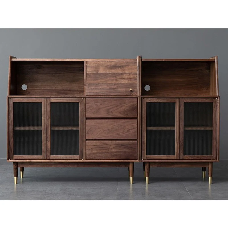 Platform Space Design Walnut Wood Cupboard