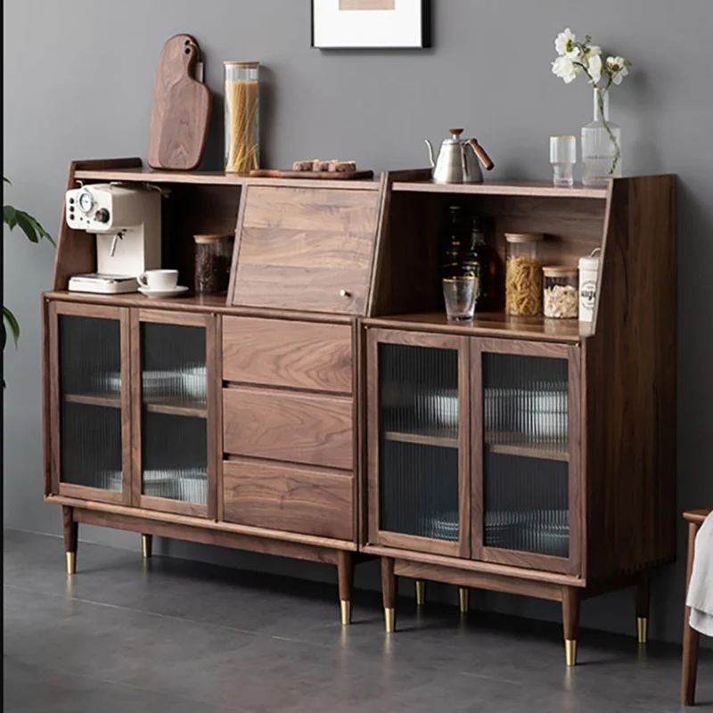 Platform Space Design Walnut Wood Cupboard