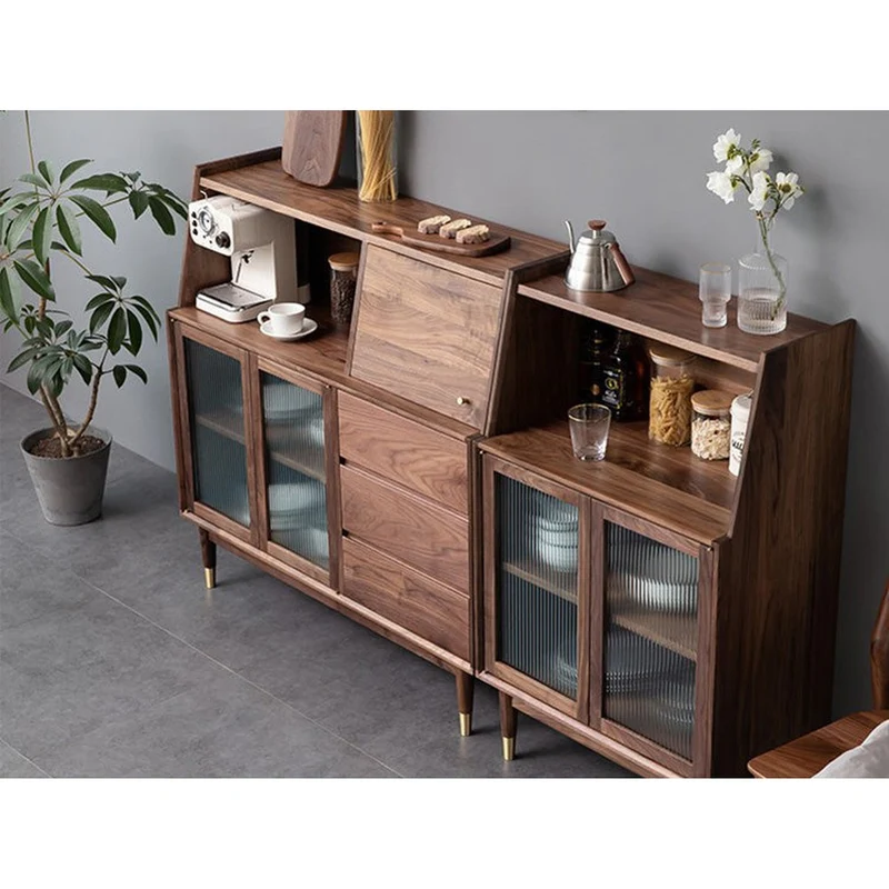 Platform Space Design Walnut Wood Cupboard