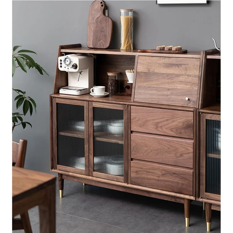 Platform Space Design Walnut Wood Cupboard