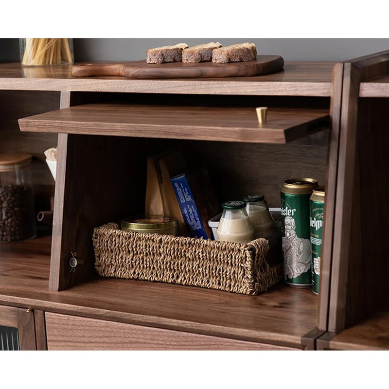 Platform Space Design Walnut Wood Cupboard