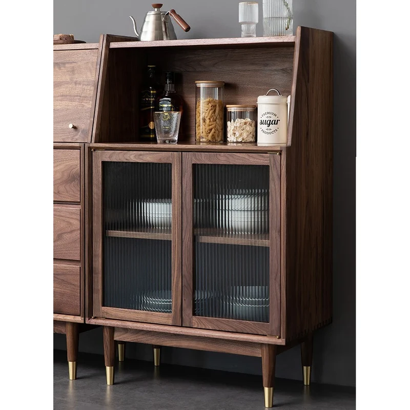 Platform Space Design Walnut Wood Cupboard