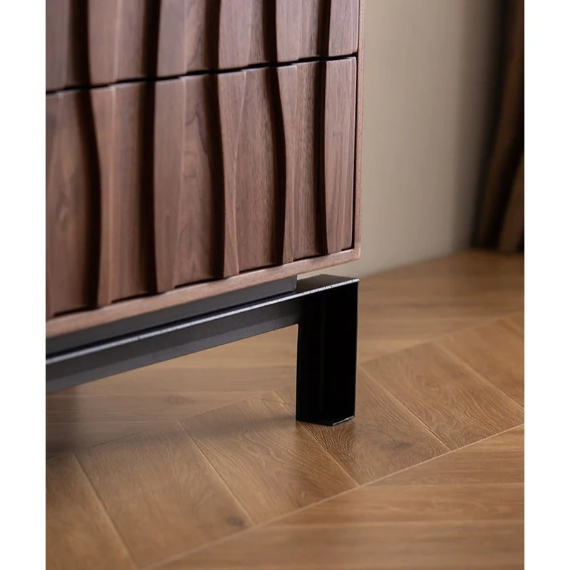 Elevate Wind Design Black Walnut Wood Sideboard