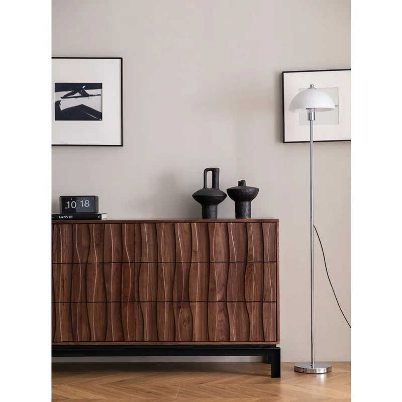 Elevate Wind Design Black Walnut Wood Sideboard