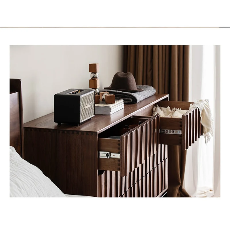 Elevate Wind Design Black Walnut Wood Sideboard