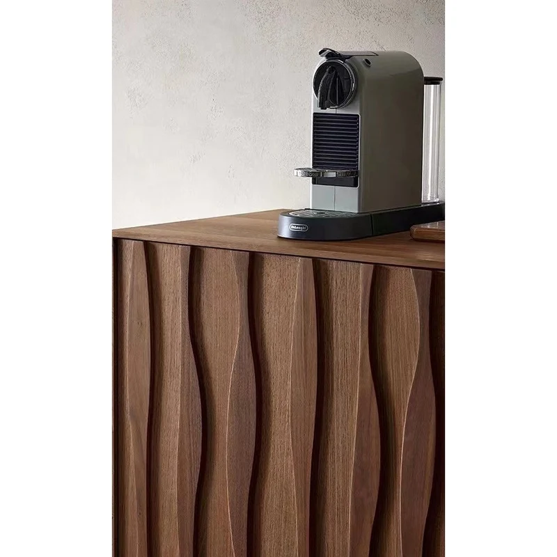 Emblem Waterflow Design Solid Walnut Wood Sideboard