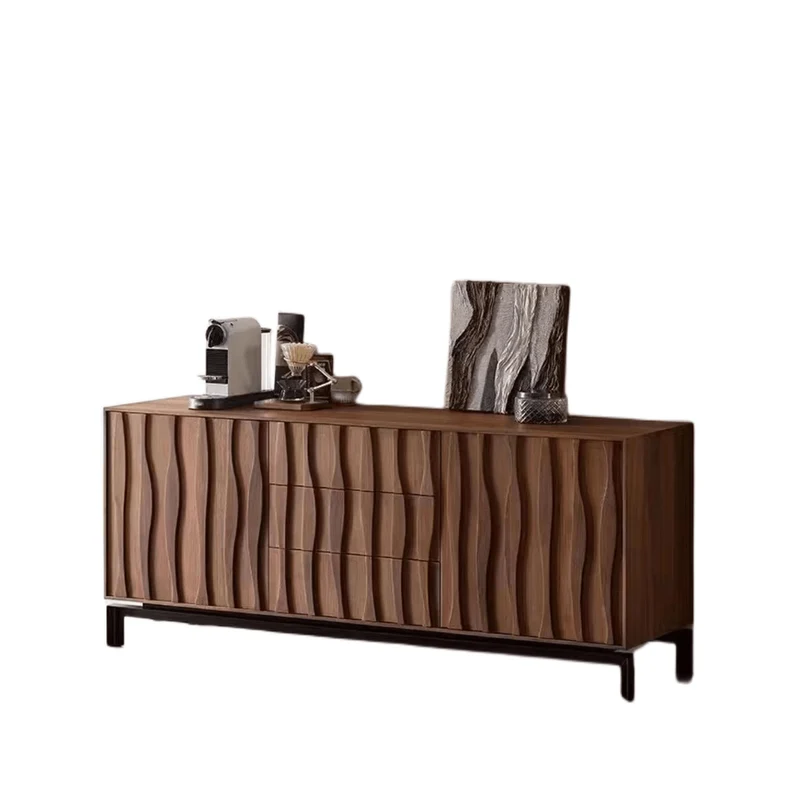 Emblem Waterflow Design Solid Walnut Wood Sideboard