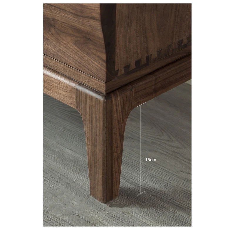 Lush Wave Layer Solid Walnut Wood Dresser