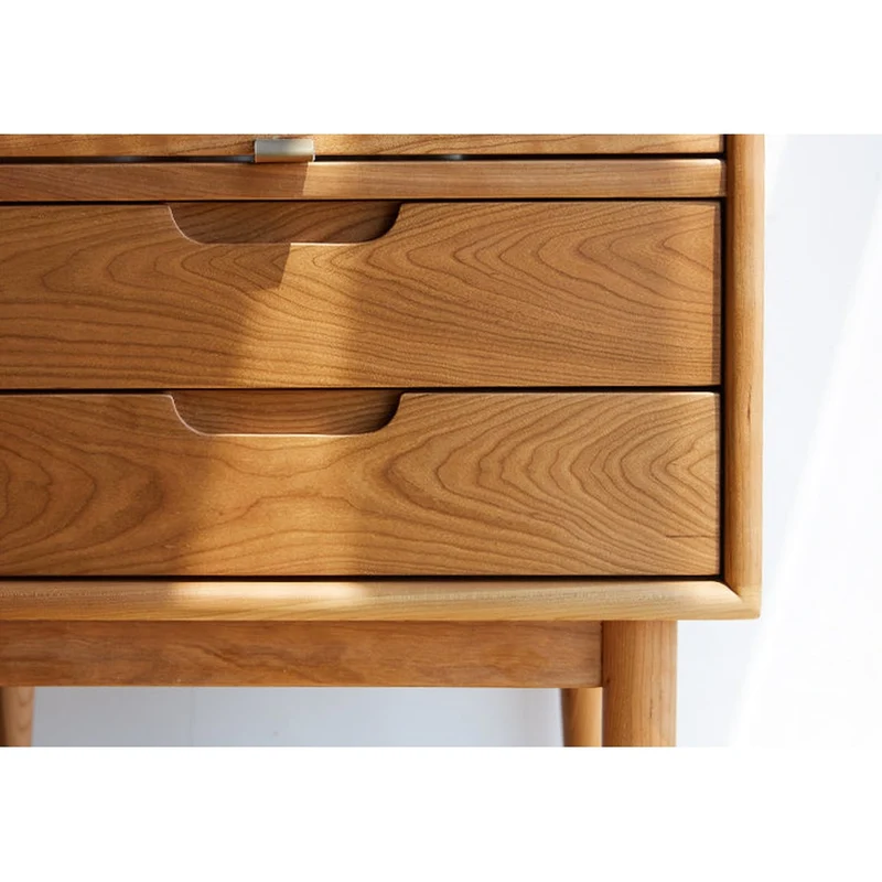 Small Solid Walnut Wood Side Cabinet