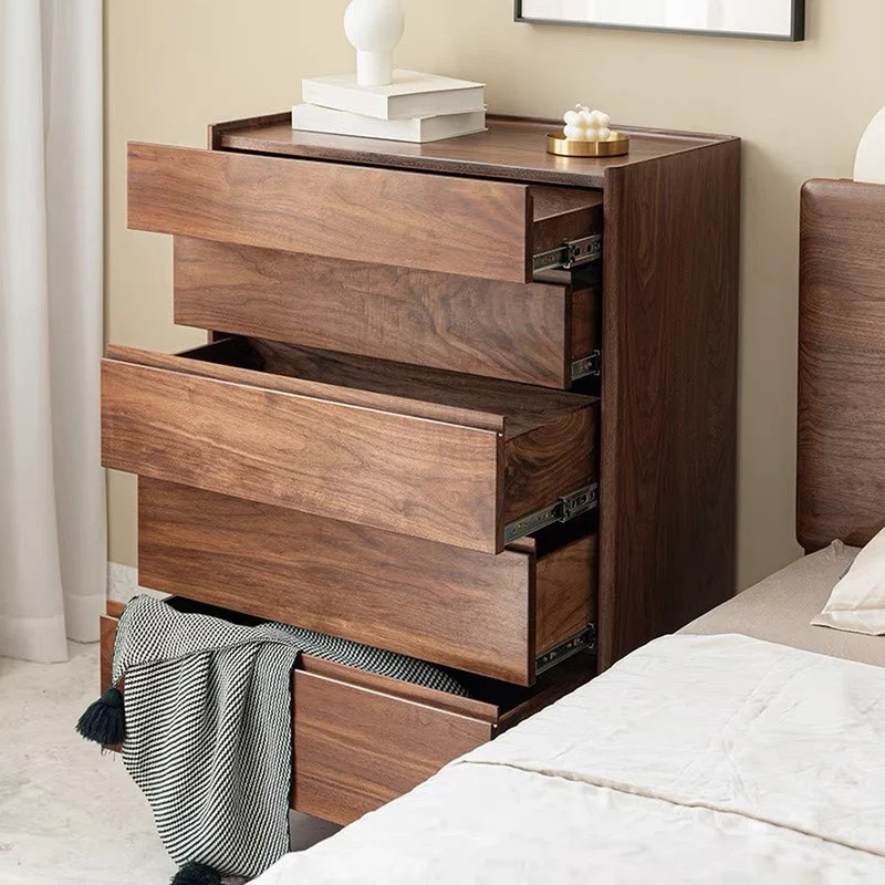 Layer Upon Layer in Balance Solid Walnut Wood Dresser with 5 Drawers
