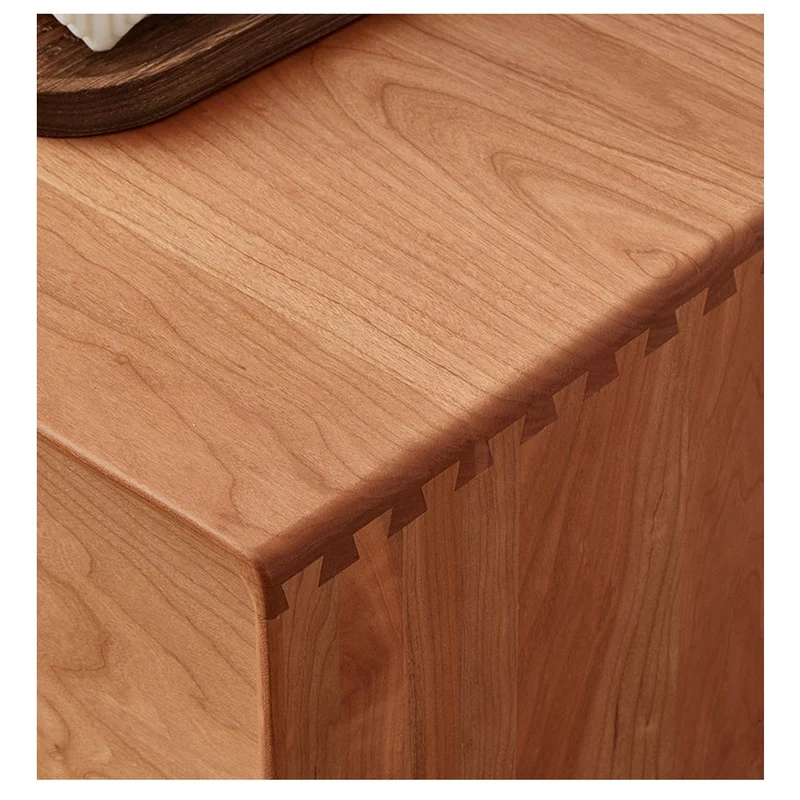 Stylish Wave Solid Black Walnut Wood Dresser