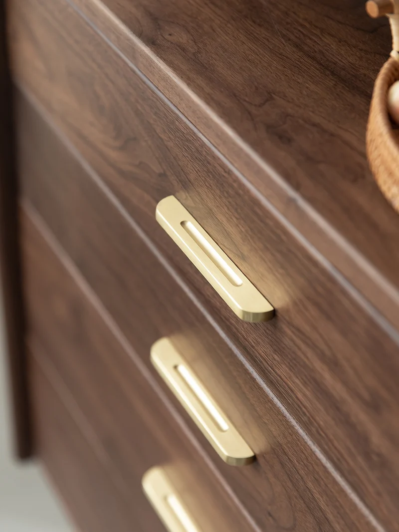 Wildflower Solid Black Walnut Wood Top Open Space Cabinet