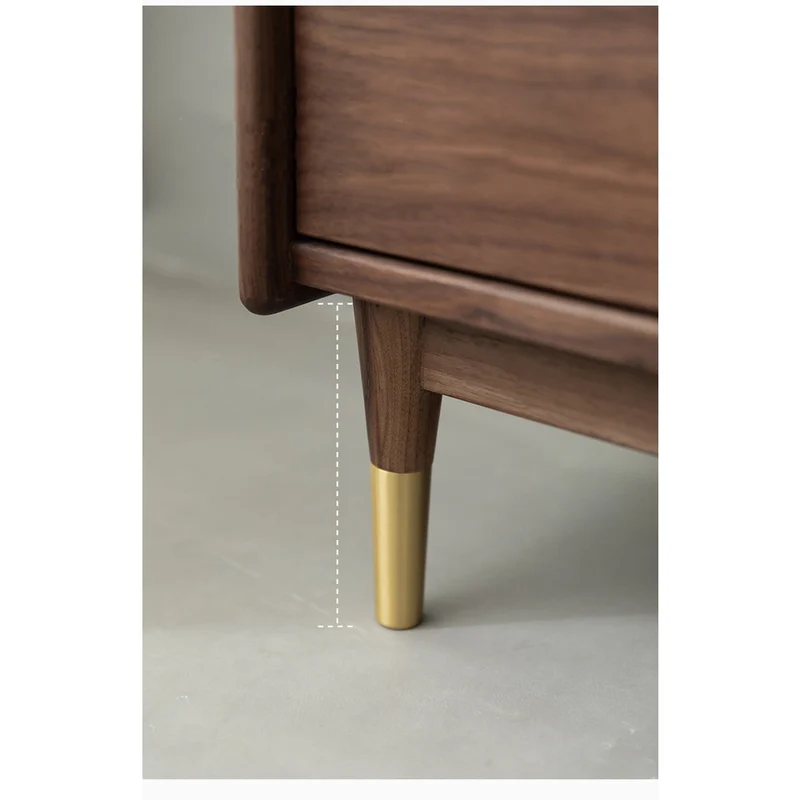 Wildflower Solid Black Walnut Wood Top Open Space Cabinet