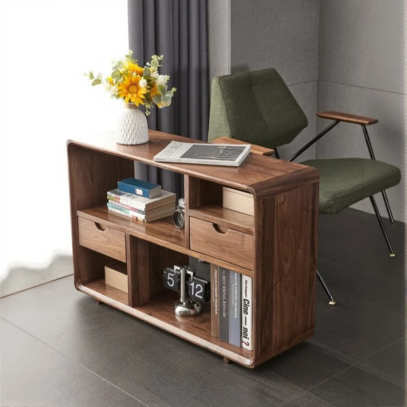 Comprehensive Multi-Grid Design Solid Wood Side Table