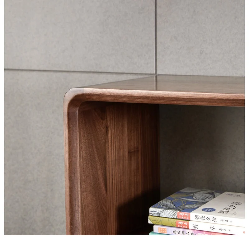 Comprehensive Multi-Grid Design Solid Wood Side Table