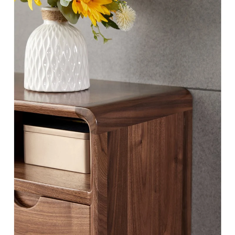 Comprehensive Multi-Grid Design Solid Wood Side Table