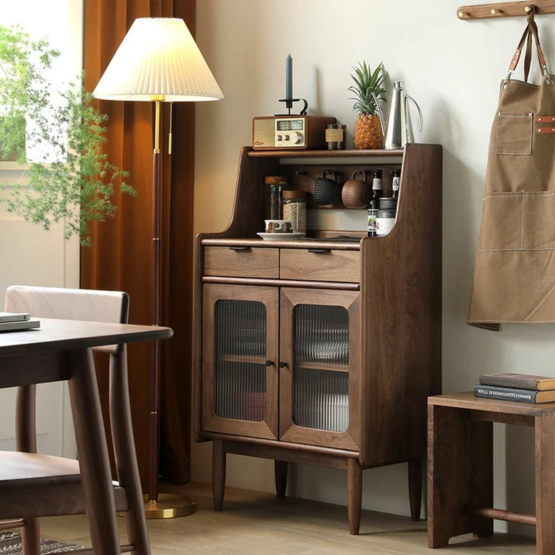 Small Black Walnut Wood Kitchen Cabinets