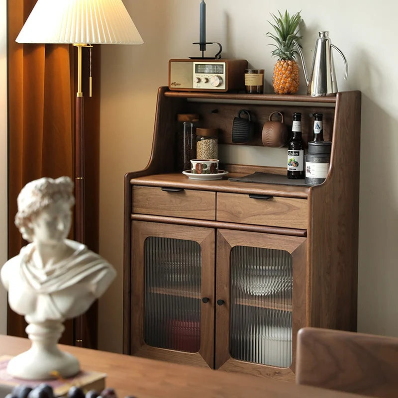 Small Black Walnut Wood Kitchen Cabinets