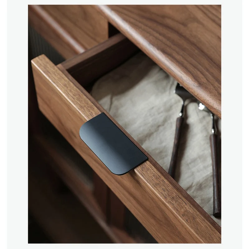 Small Black Walnut Wood Kitchen Cabinets