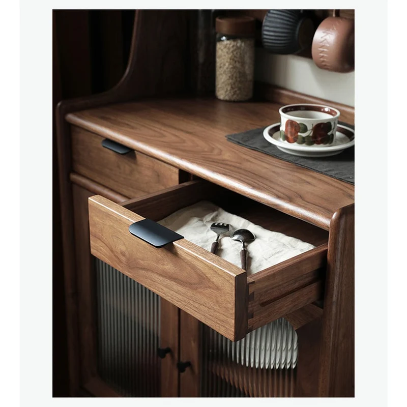Small Black Walnut Wood Kitchen Cabinets