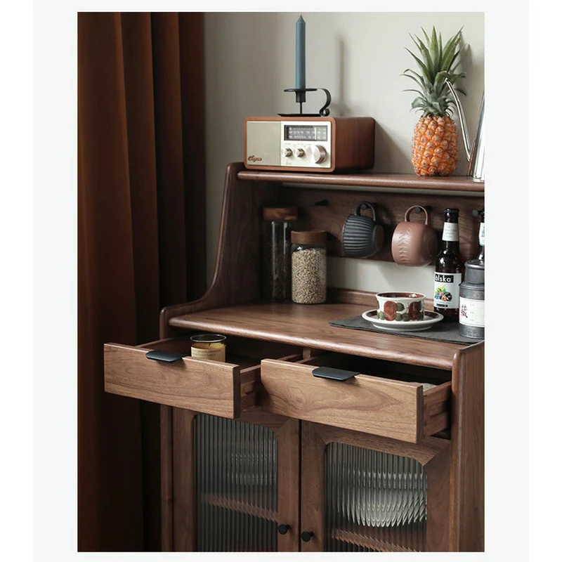 Small Black Walnut Wood Kitchen Cabinets