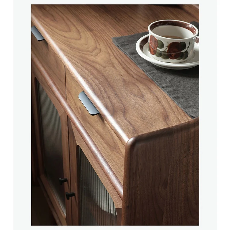 Small Black Walnut Wood Kitchen Cabinets
