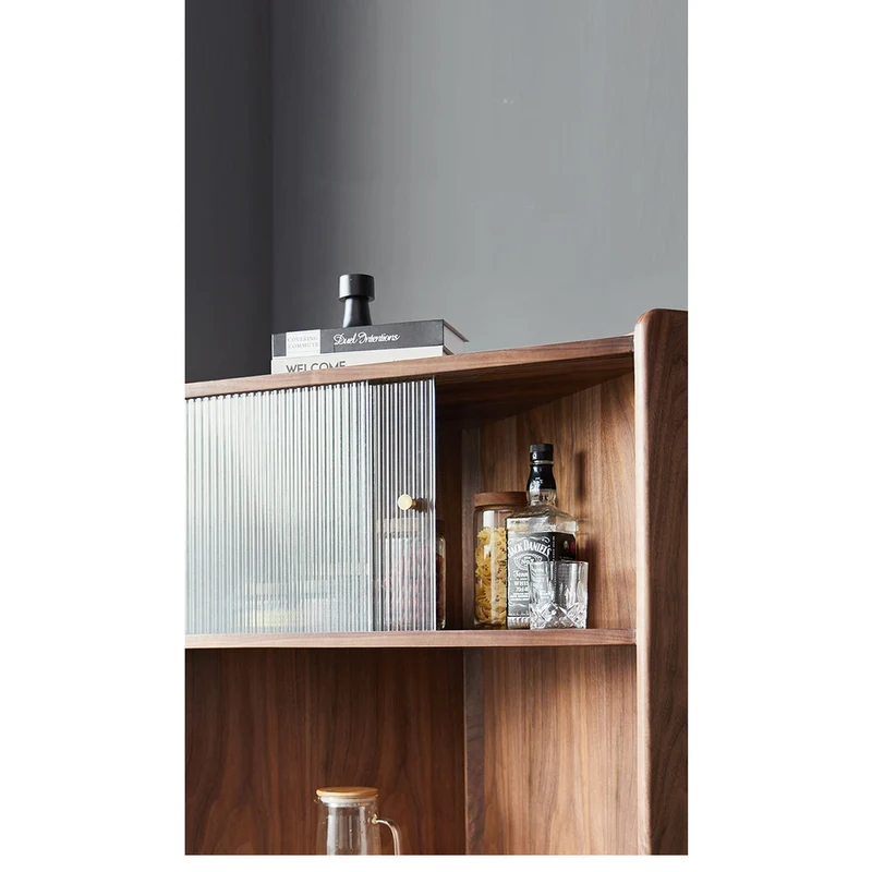 Elysian Solid Walnut Wood Corner Cabinet
