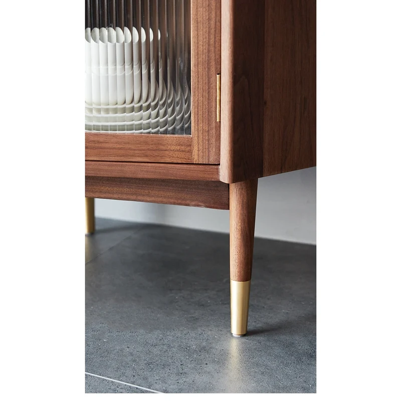 Elysian Solid Walnut Wood Corner Cabinet