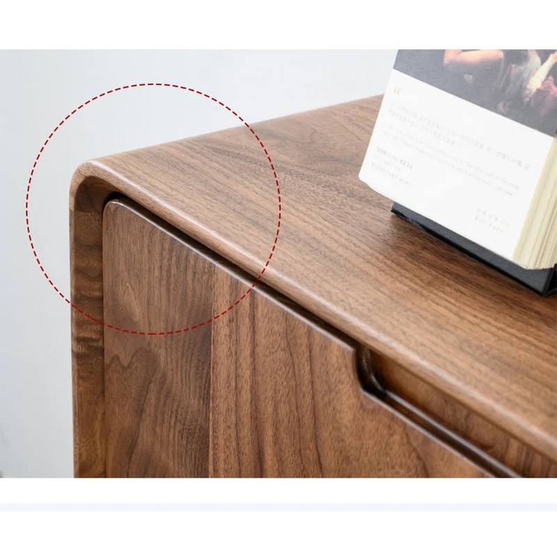 Dawnlight 4 Doors Solid American Walnut Shoe Cabinet