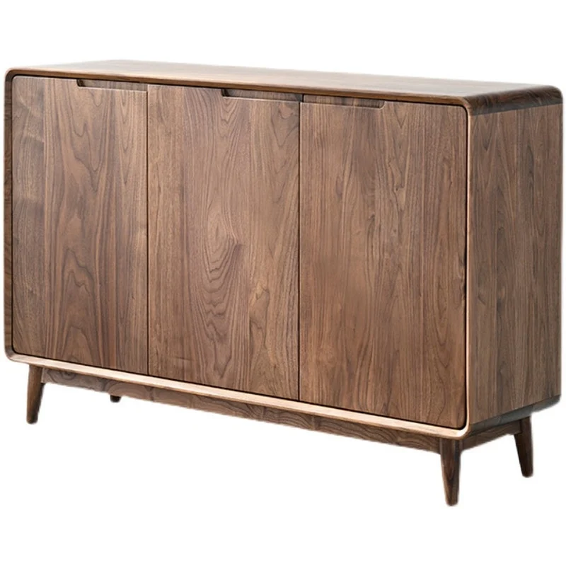 Dawnlight 4 Doors Solid American Walnut Shoe Cabinet