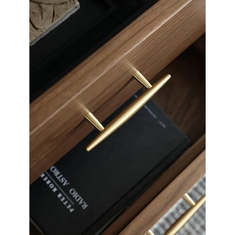 Small Black Walnut Wood Storage Cabinets