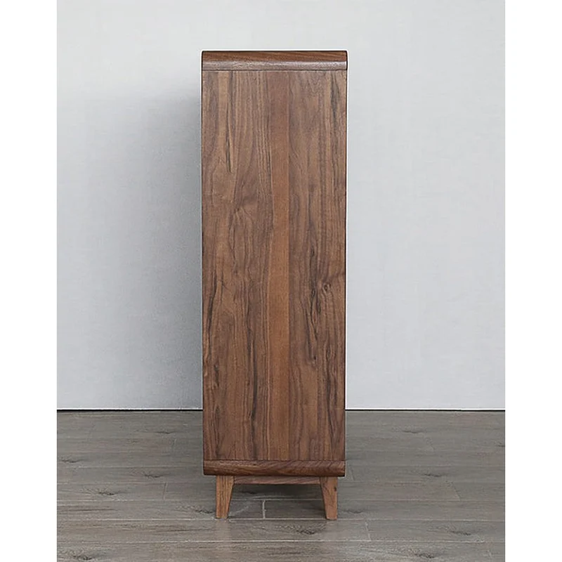 Solid Walnut Wood Display Cabinet with Storage