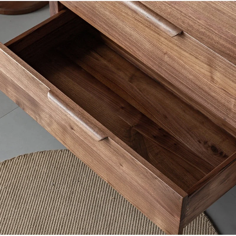 Terra Solid Walnut Wood Tall Chest of Drawers Dresser
