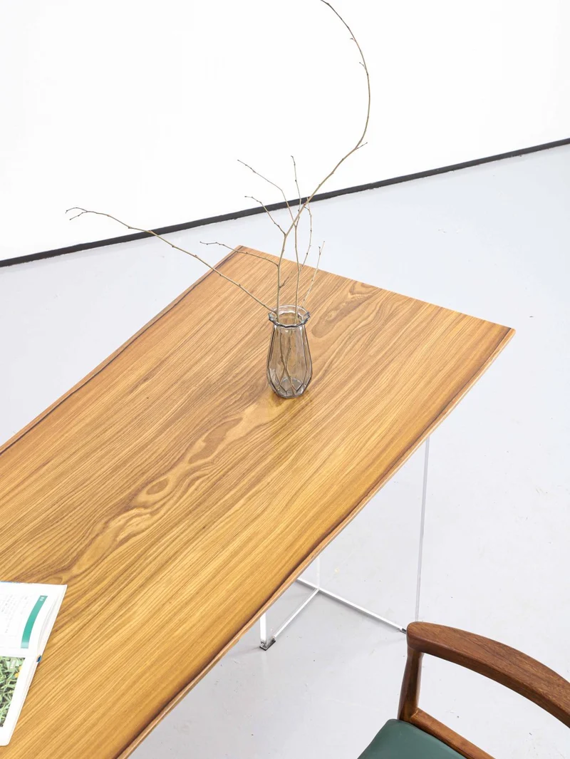 Whisper Live Edge Teak Wood Dining Table