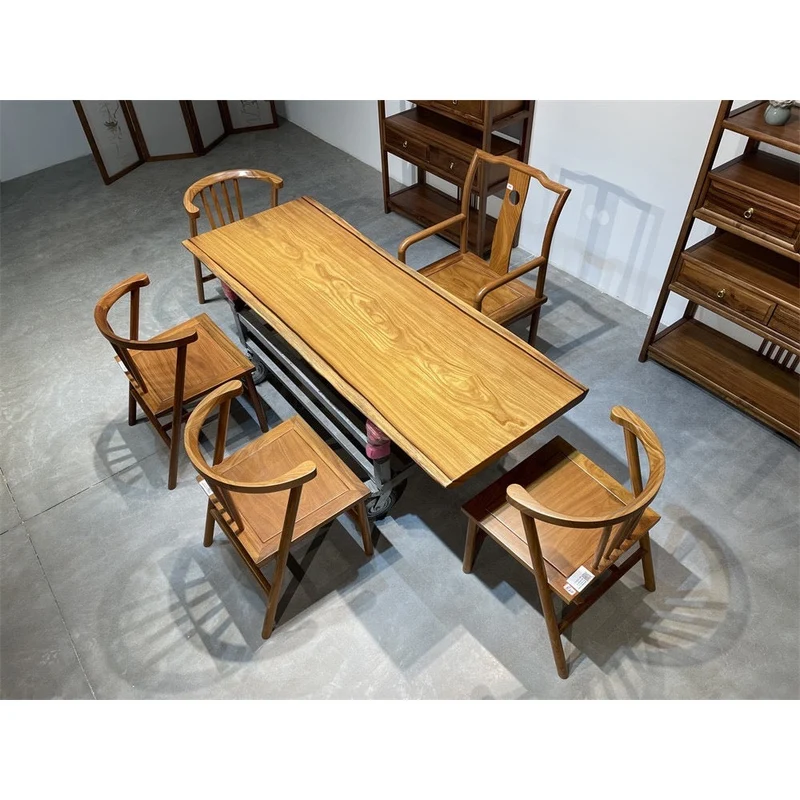 Finesse Teak Wood Slab Table