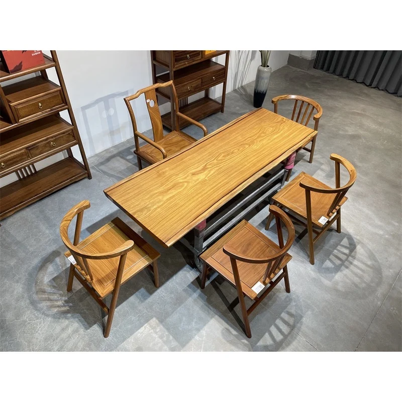 Finesse Teak Wood Slab Table