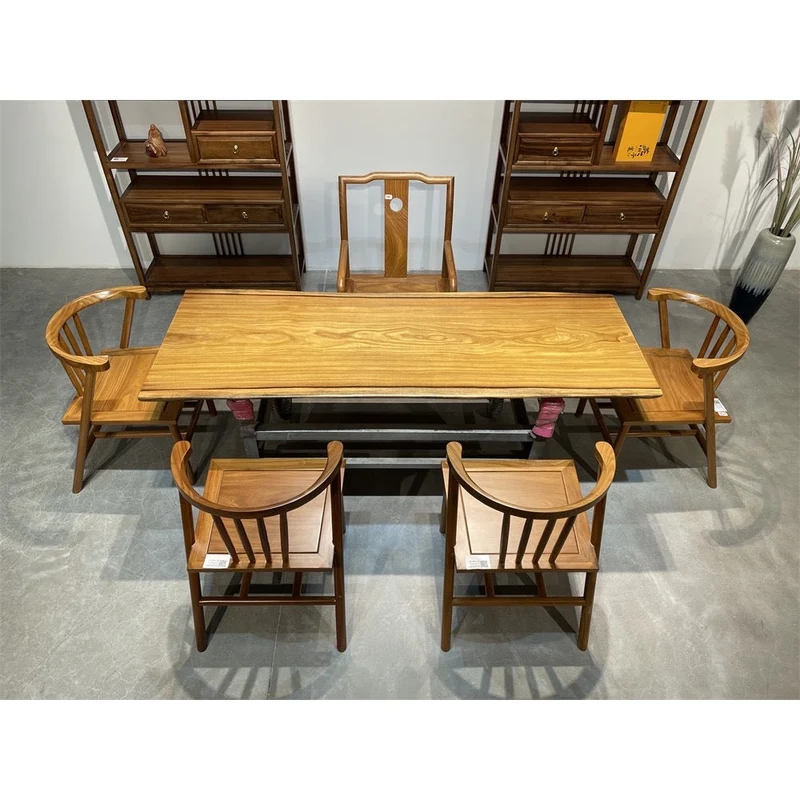 Finesse Teak Wood Slab Table