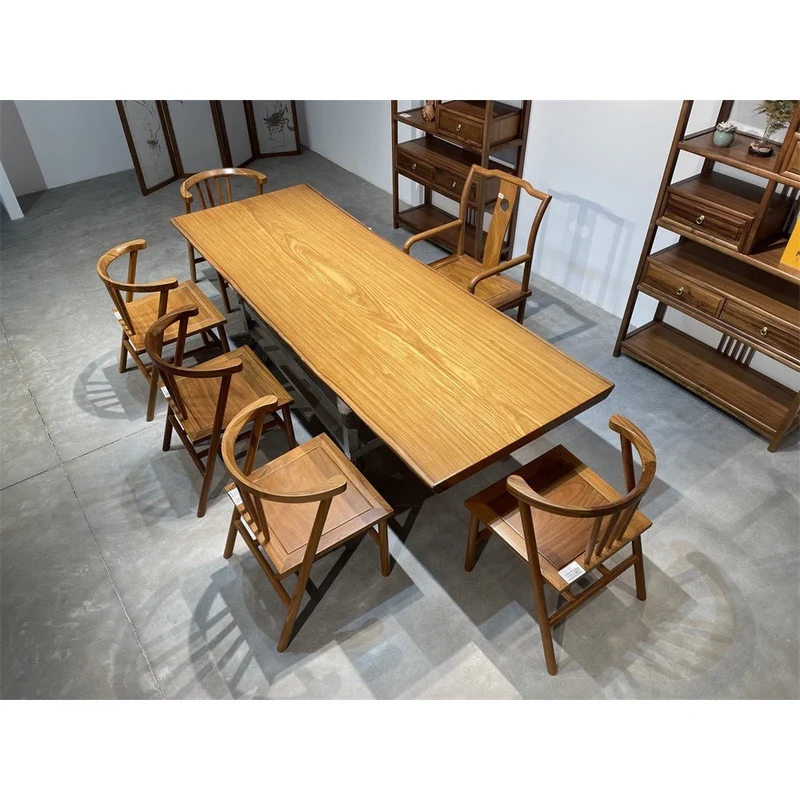 Finesse Live Edge Teak Dining Table